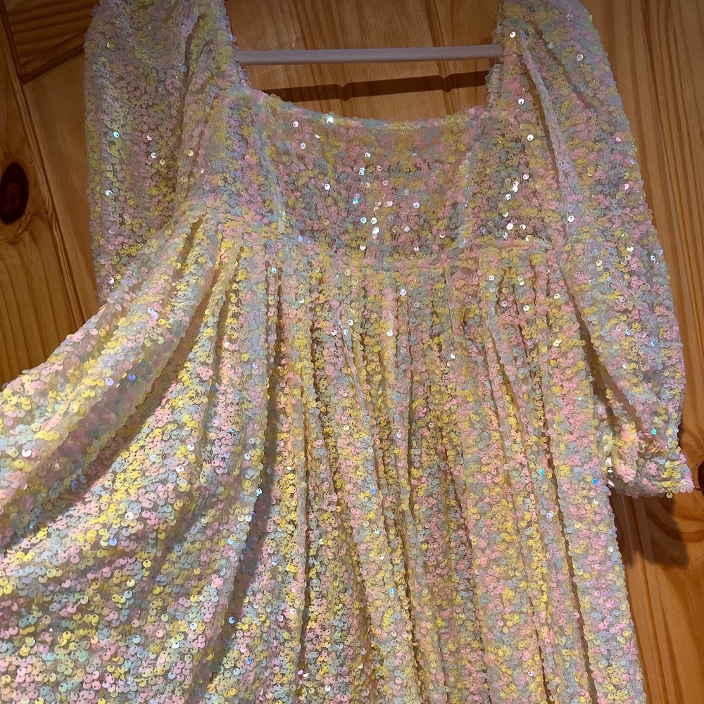 SELKIE Pastel Sequin Dress